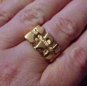 💙🌹Gold plated nugget ring